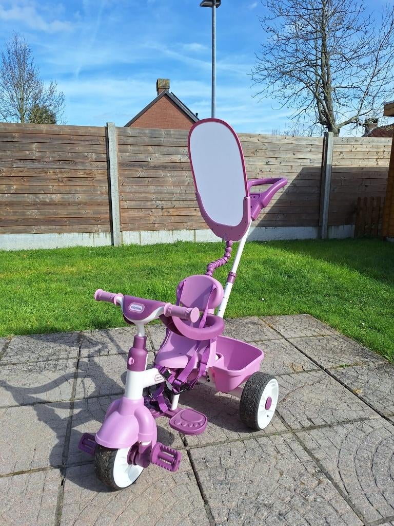 Driewieler met duwstang, Fietsen en Brommers, Fietsen | Driewielers, Ophalen, Zo goed als nieuw, Little tikes, Duwstang