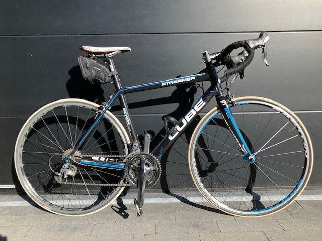 Racefiets CUBE Streamer Ultegra Complete set Tacx rollen, Fietsen en Brommers, Gebruikt, 10 tot 15 versnellingen, Velgrem, Ophalen