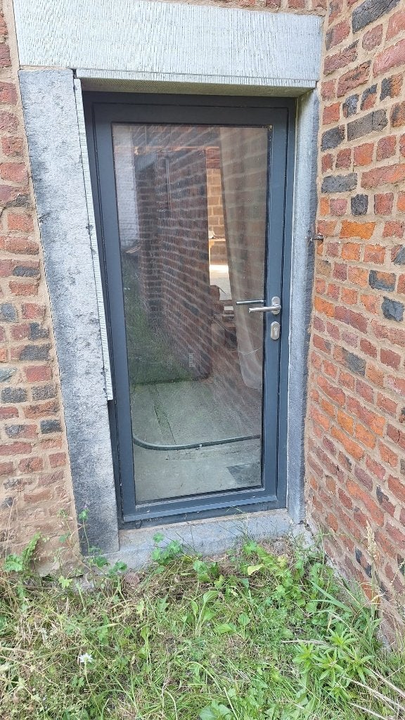 Kleine glazen buitendeur, Doe-het-zelf en Bouw, Raamkozijn, Zo goed als nieuw, 150 tot 225 cm, Metaal
