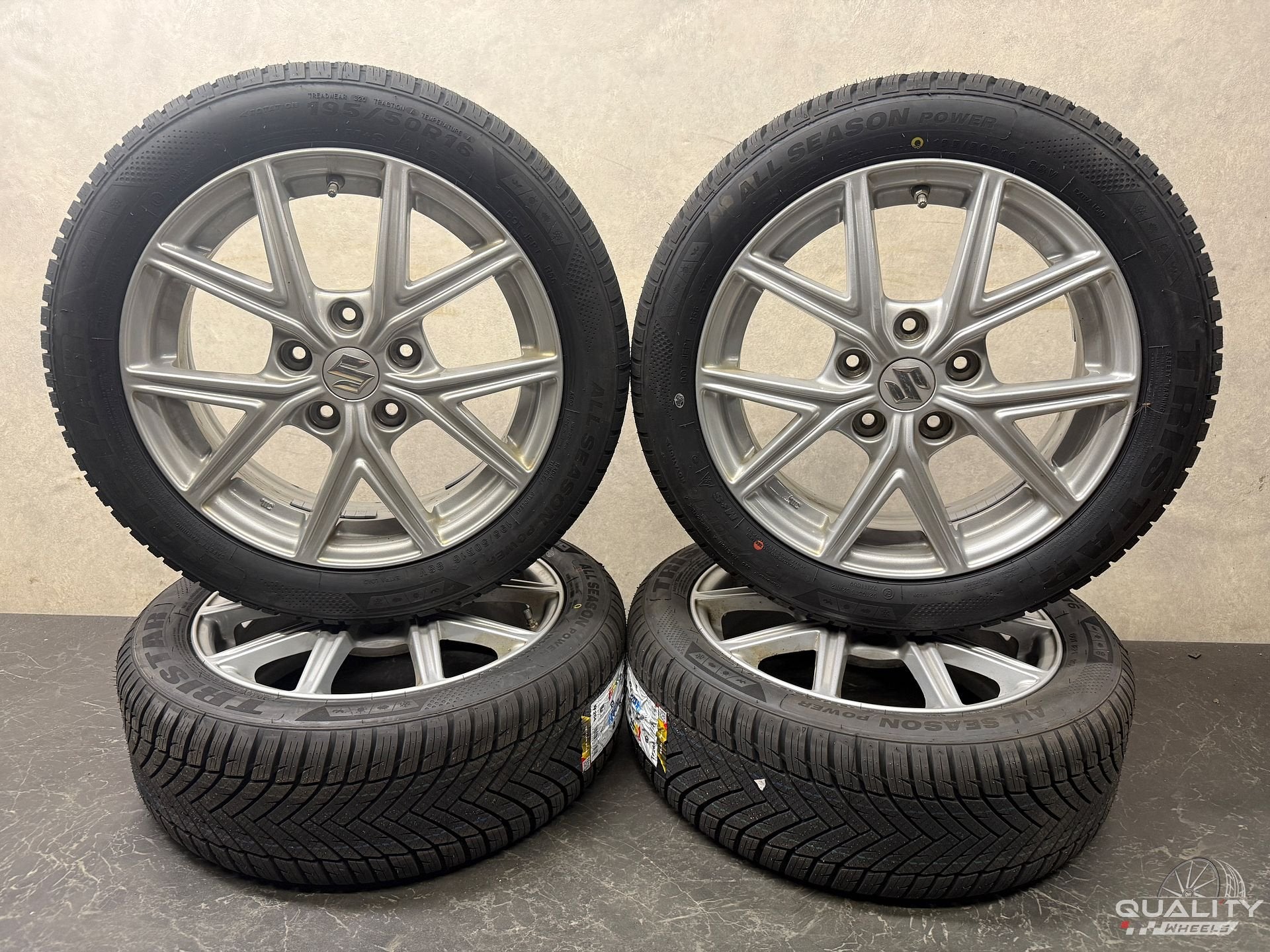 5x114,3 17” Suzuki Swift Sport Velgen + Banden 195/50/16 195, Gebruikt, -, Banden en Velgen, Ophalen of Verzenden