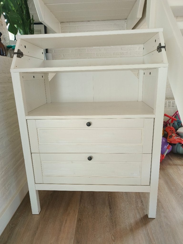 Witte luiertafel met lades, Ophalen, Gebruikt, Overige typen, Overige merken