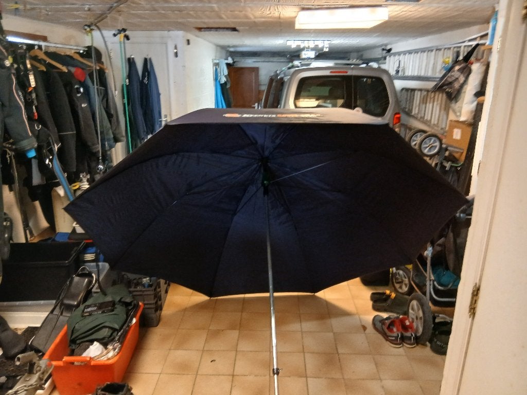 Visparaplu UV bestendig, dia:190cm, Watersport en Boten, Hengelsport | Algemeen, Ophalen, Zo goed als nieuw, Overige typen