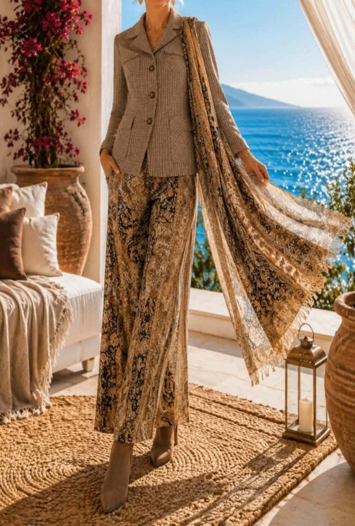 Blazer geruit nieuw, Kleding | Dames, Maat 38/40 (M), Beige, Nieuw, Ophalen of Verzenden