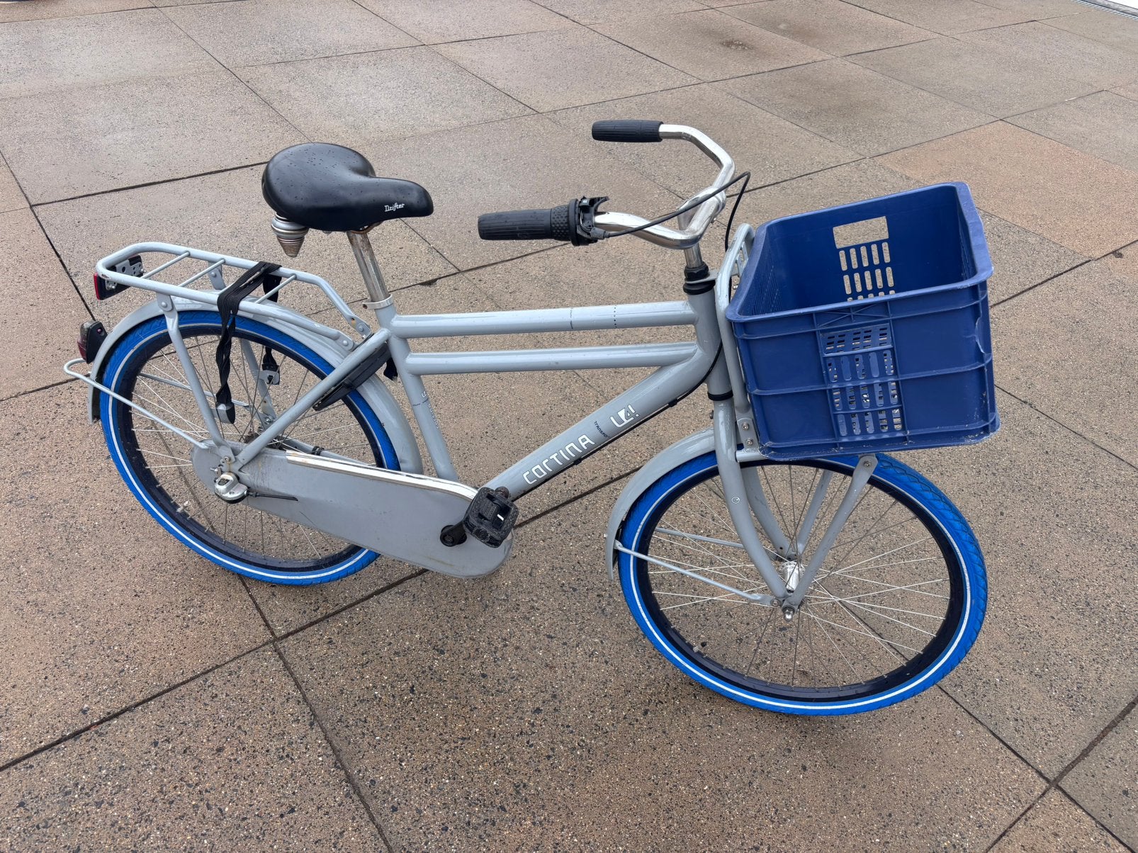 Cortina U4 Transportfiets 24” - Grijs met blauwe accenten, Ophalen, Zo goed als nieuw