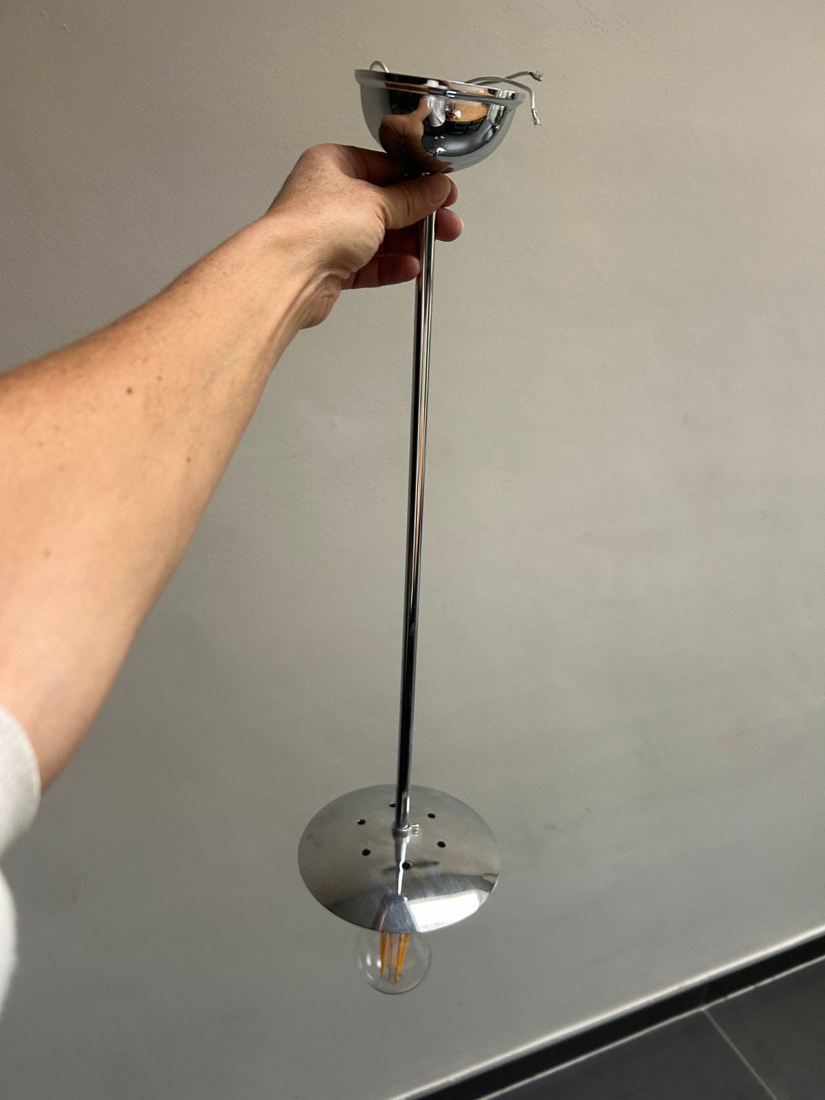 Duria pendel hanglamp chroom vintage, Ophalen