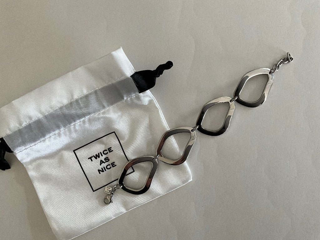 Twice as Nice Armband, Bijoux, Sacs & Beauté, Enlèvement ou Envoi, Neuf, Argent, Argent