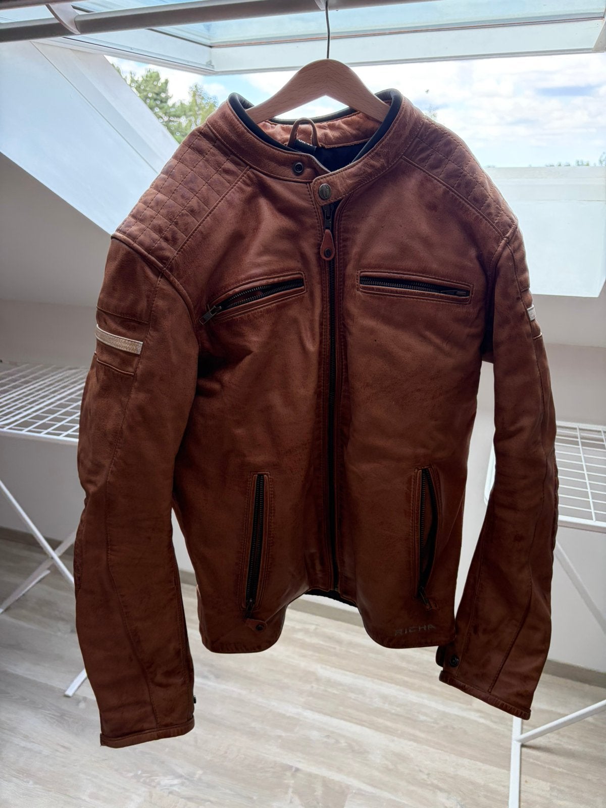 Lederen motovest, Ophalen, Tweedehands, Heren, Jas | leer
