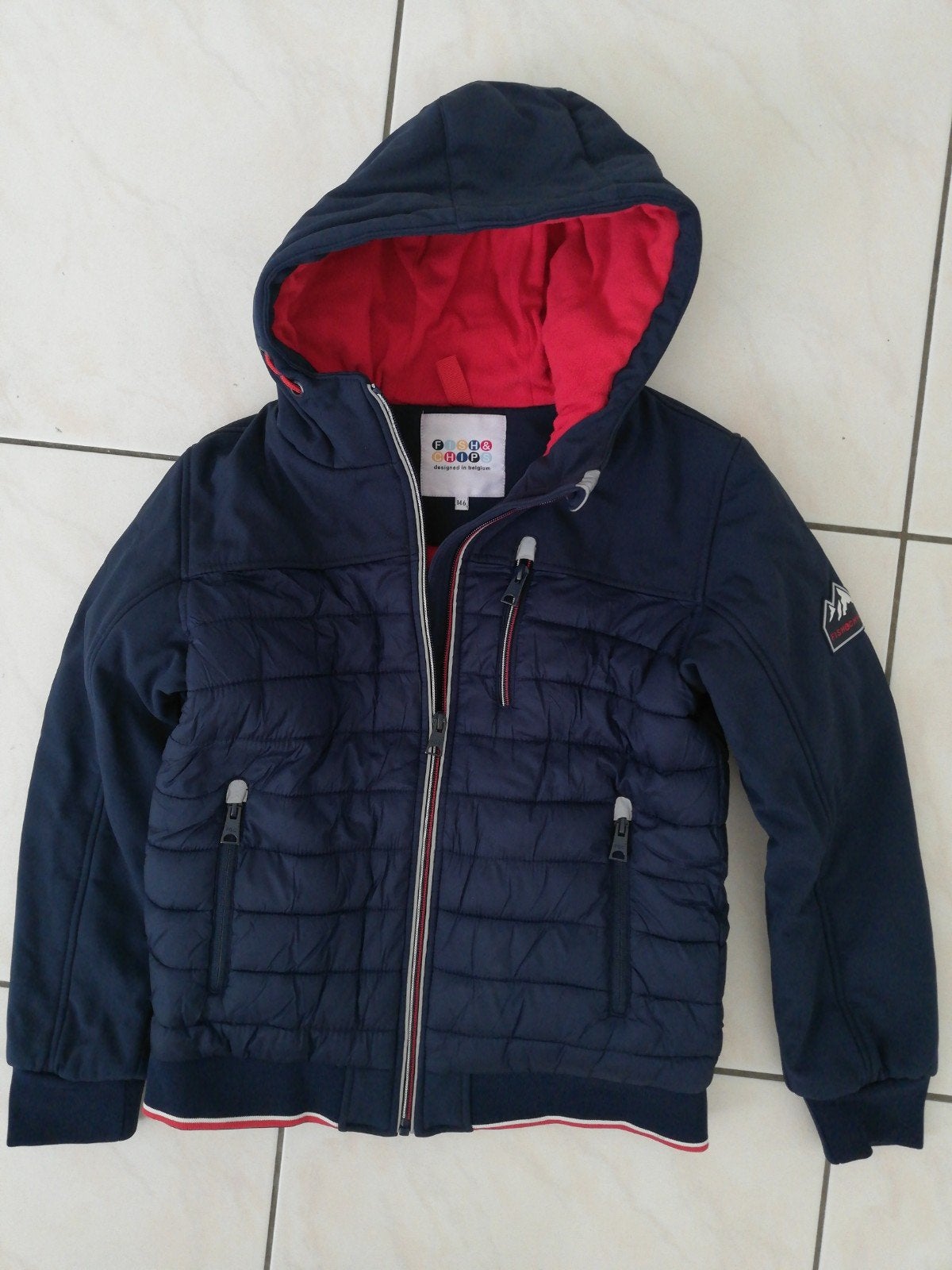 Veste d'hiver JBC Fish&Chips bleu foncé taille 146, Enlèvement ou Envoi