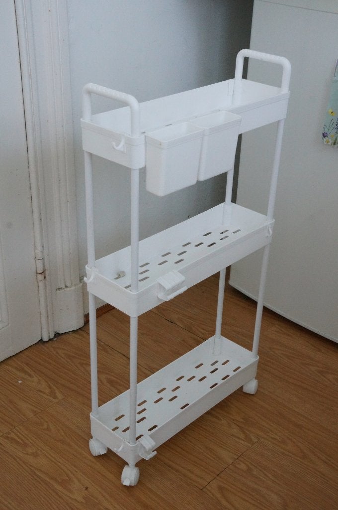 Chariot de rangement fin à 3 niveaux, Plastique, Moderne, Utilisé, Enlèvement