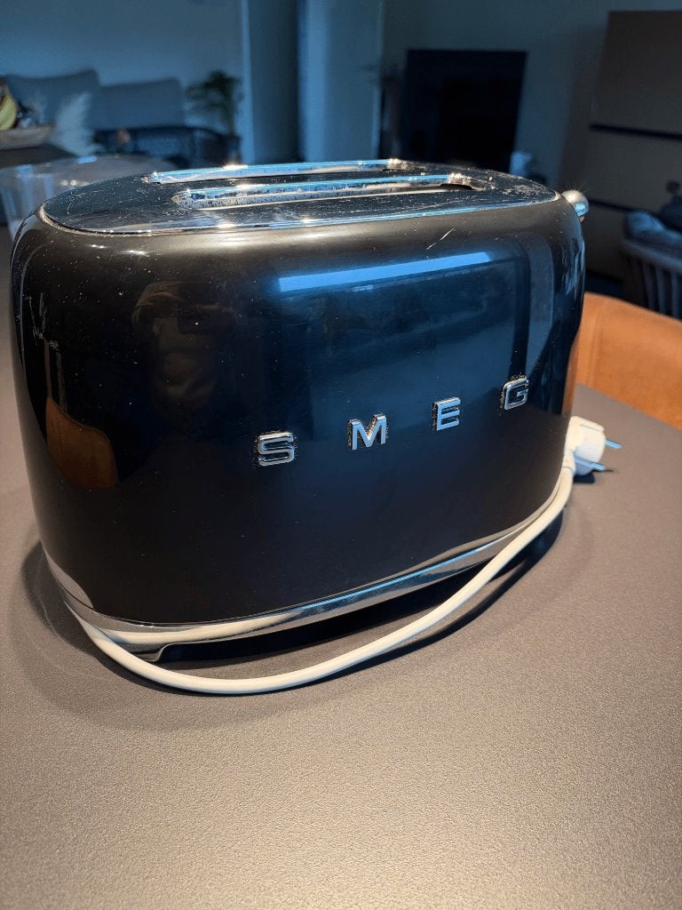 Grille-pain noir Smeg TSF01 2 fentes, Electroménager, Enlèvement ou Envoi, Utilisé