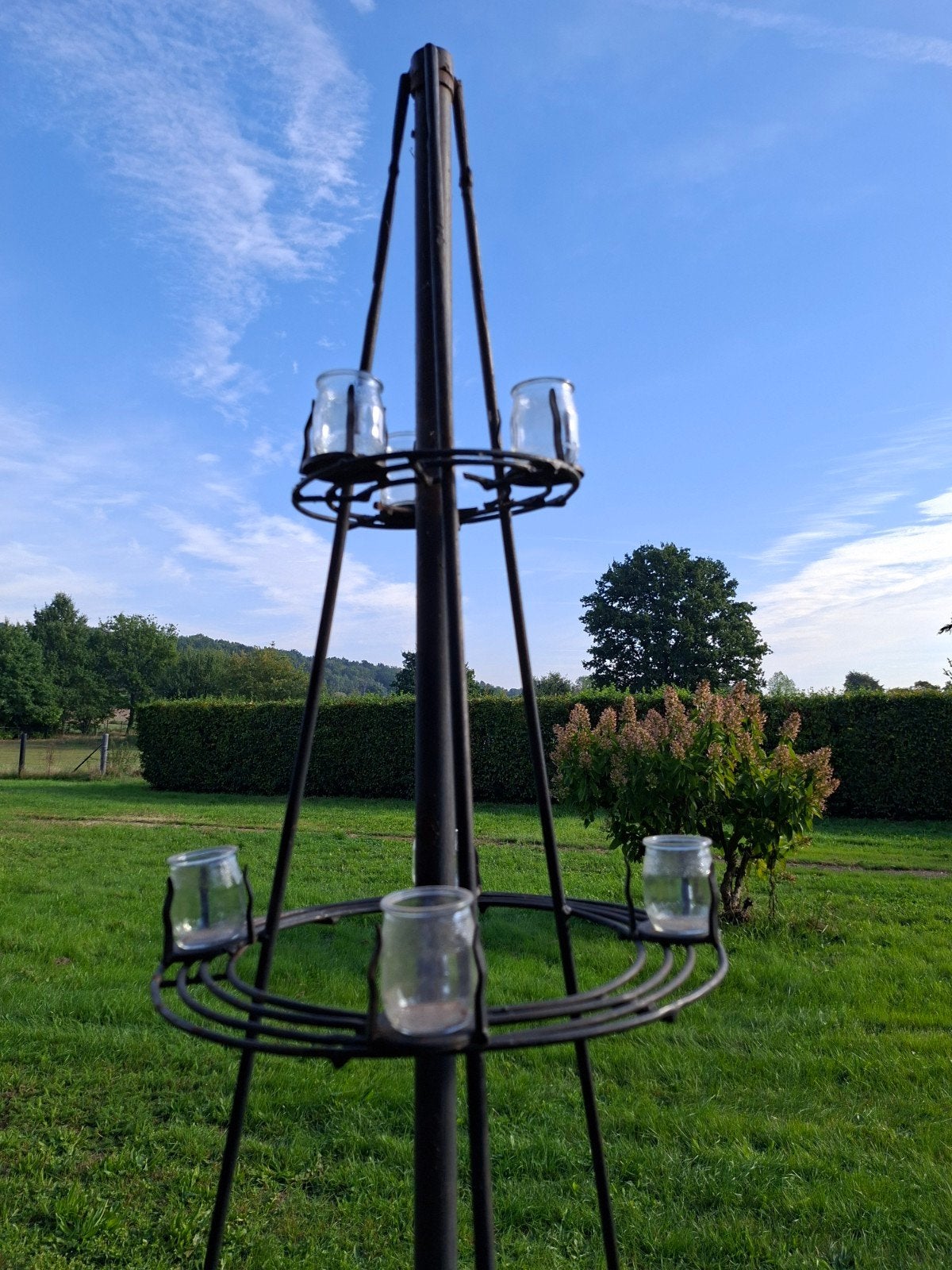metalen staander met theelichtjes. Originele kerstboom, Huis en Inrichting, Ophalen, Zwart, Metaal