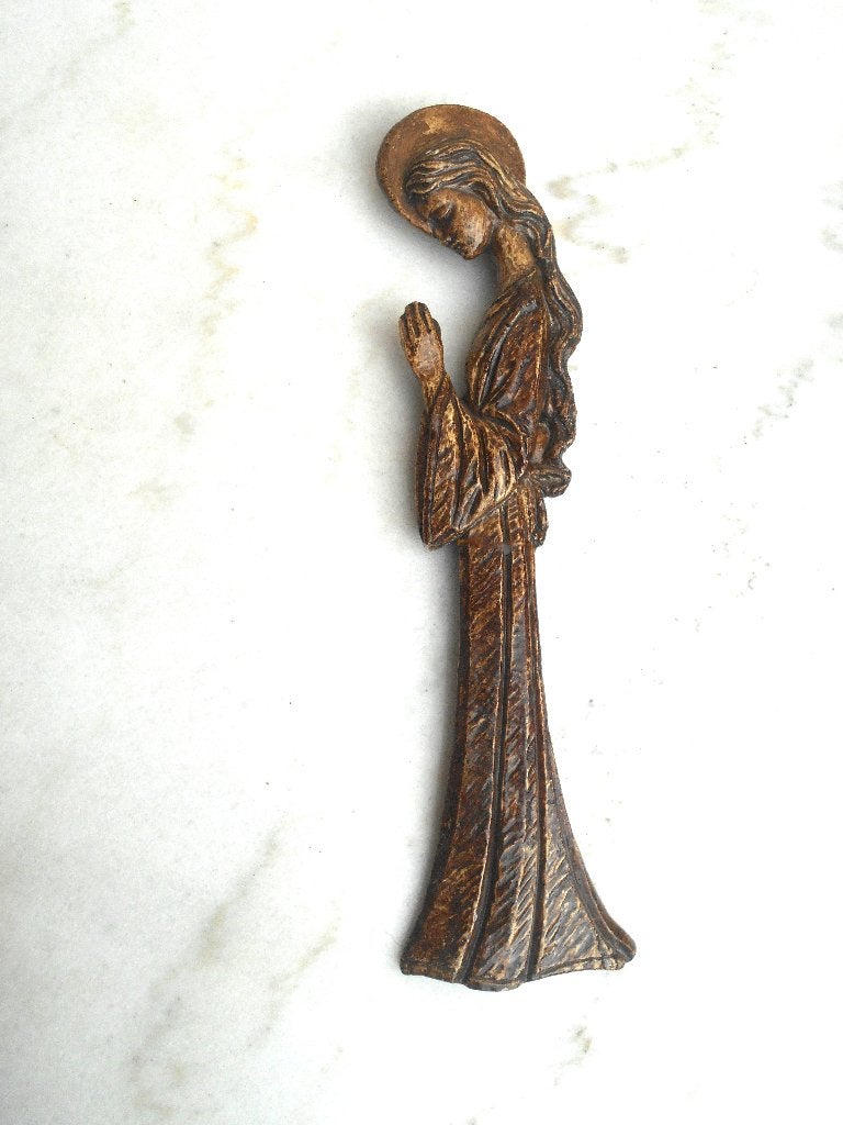 ancienne vierge en ceramique à suspendre, Antiquités & Art, Enlèvement ou Envoi