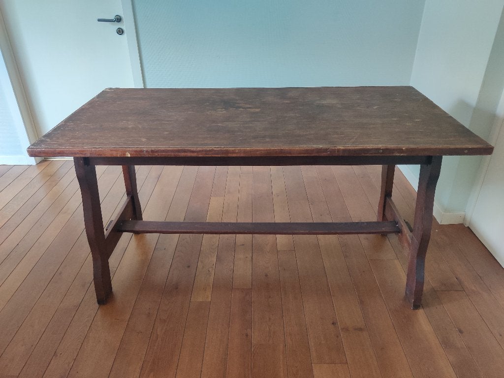 TABLE EN BOIS SOLIDE POUR 4 PERSONNES – À DONNER, Maison & Meubles, 100 à 150 cm, Quatre personnes, Enlèvement, Utilisé