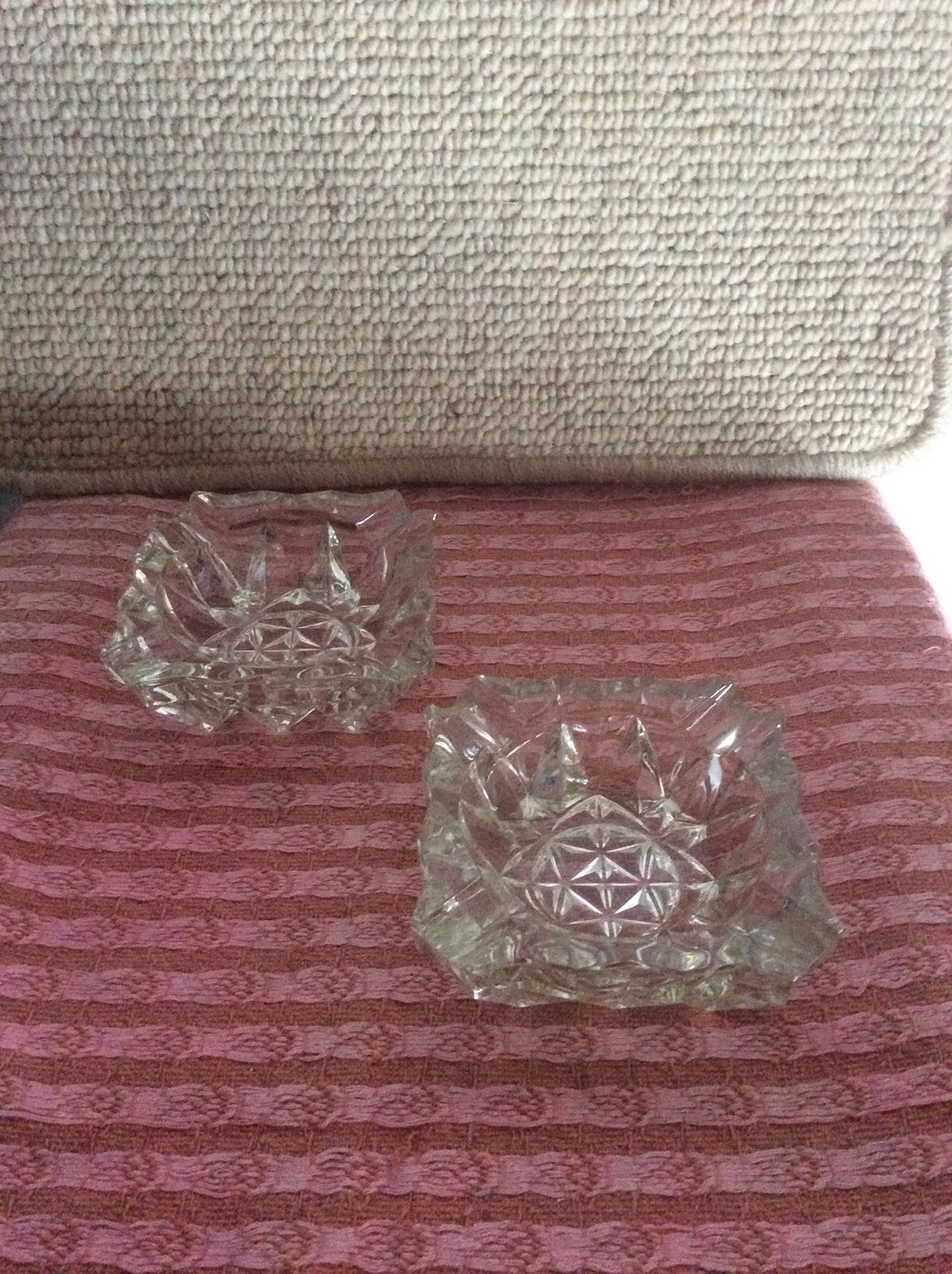 2 bacs en verre identiques, Enlèvement, Comme neuf, Cendrier