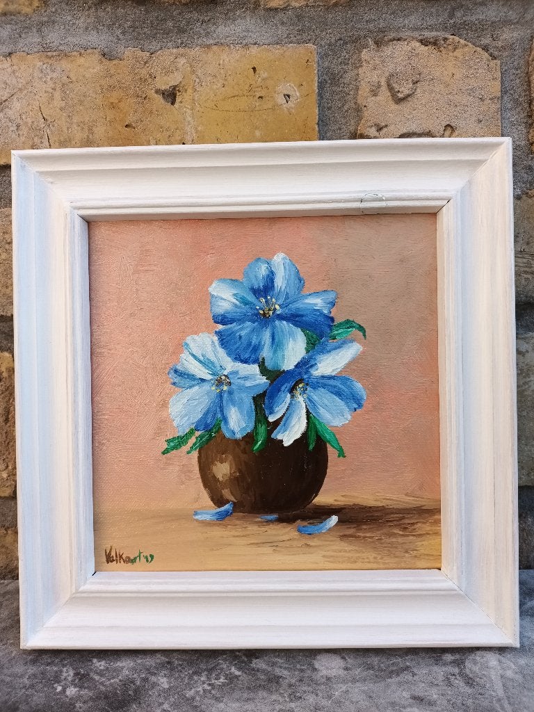 Bloempot, Peinture à l'huile, Peint à la main, Enlèvement, Fleurs