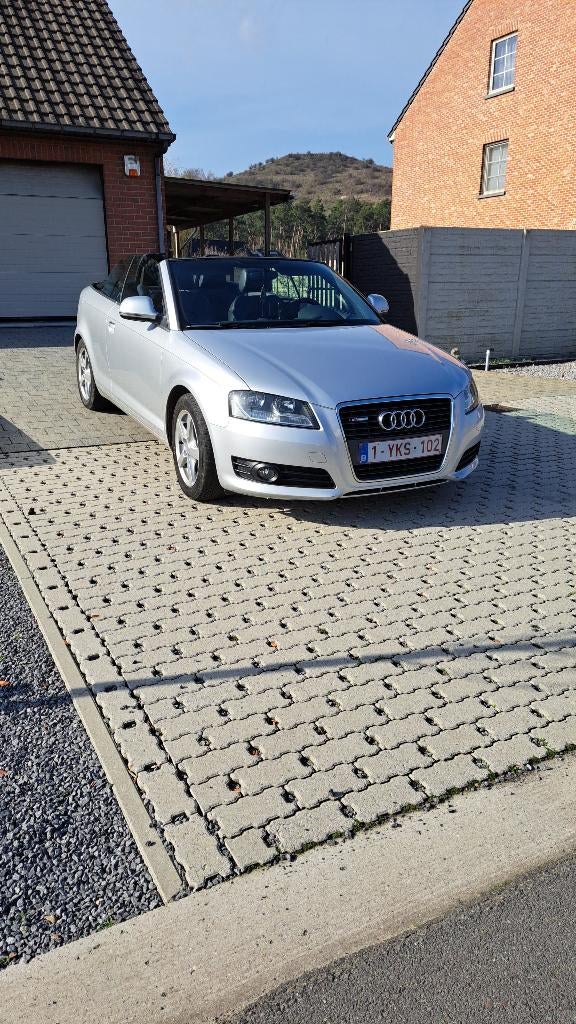 Audi a3 cabrio 1.6 tdi nieuwe vliegwiel, Autos, Cuir, Cabriolet, Boîte manuelle, Noir