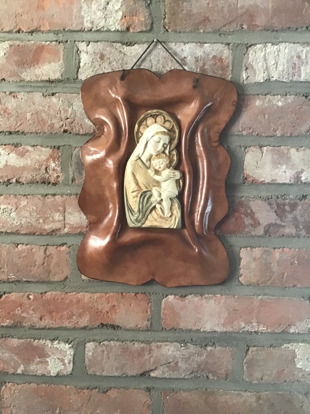 Prachtig basrelief Maria met Kind Jezus Peligo, Antiek en Kunst, Ophalen of Verzenden