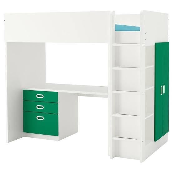 Hoogslaper met bureau, Kinderen en Baby's, Kinderkamer | Stapelbedden en Hoogslapers, Ophalen, Hoogslaper
