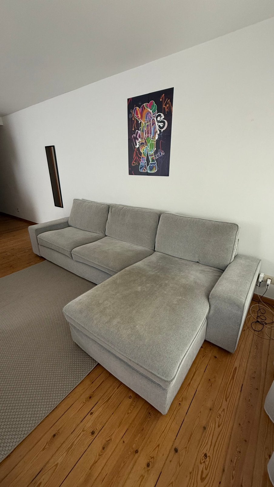 Canapé 4 places avec méridienne, Maison & Meubles, Enlèvement, Utilisé, Tissus