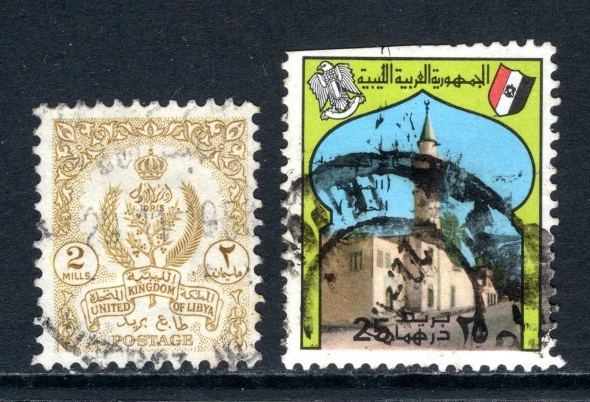 LIBYE Lot de timbres timbrés, Envoi, Libye, Affranchi