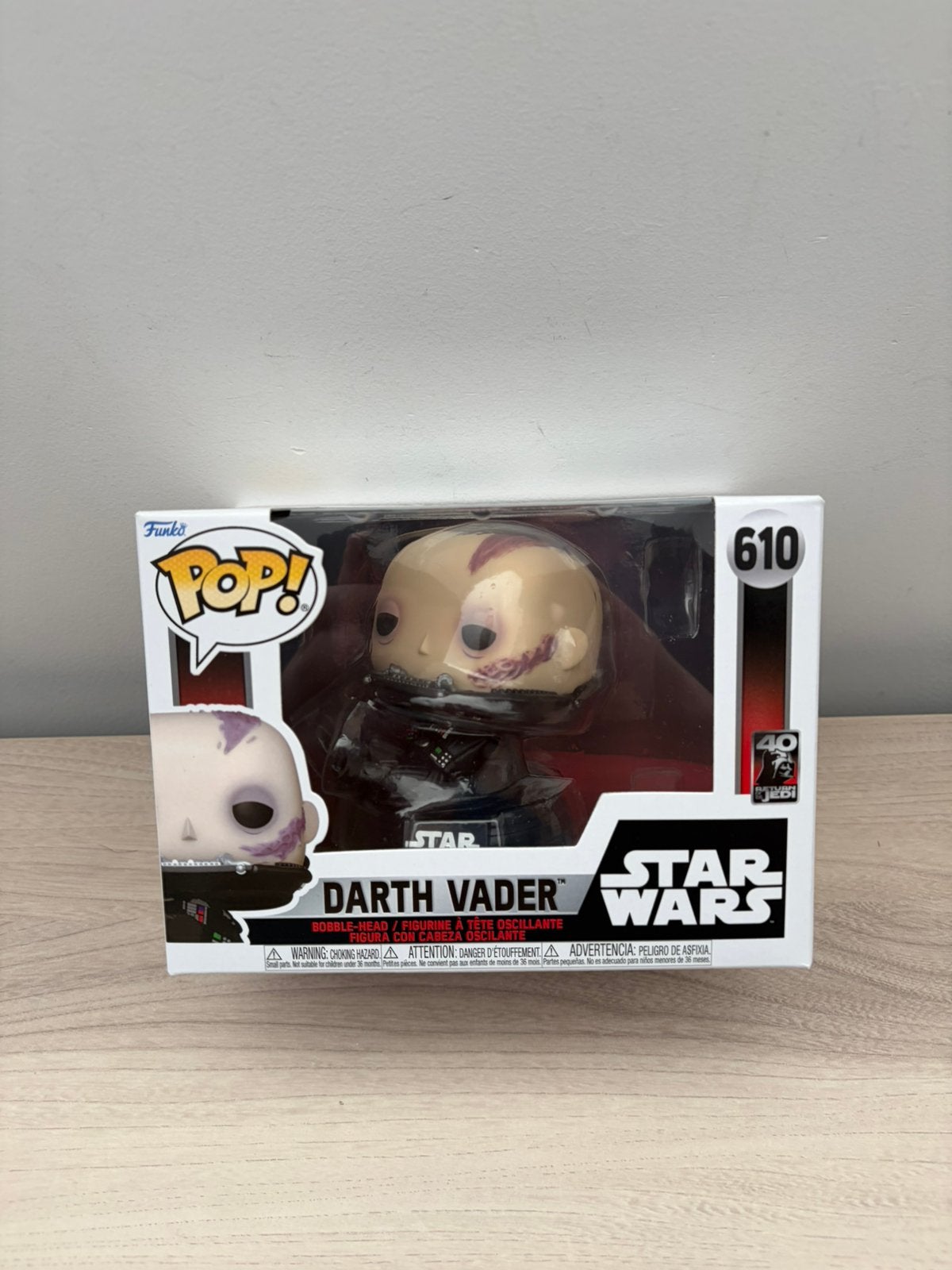 Funko Pop! Star Wars 610 Darth Vader – 40th Anniversary ROTJ, Ophalen of Verzenden, Zo goed als nieuw