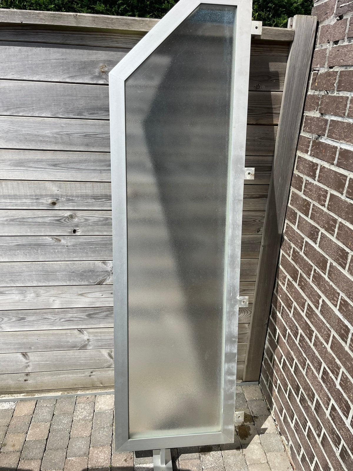 Terras windscherm, Tuin en Terras, Tuinschermen, Ophalen, Gebruikt, Minder dan 100 cm, Aluminium