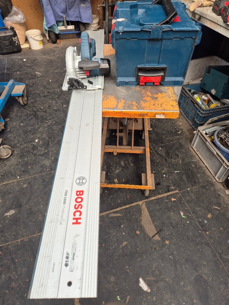 Bosch GKS 18V-57 G 18V Li-Ion Accu cirkelzaag set, Doe-het-zelf en Bouw, Ophalen, Zo goed als nieuw, Cirkelzaag, Bosch Professional