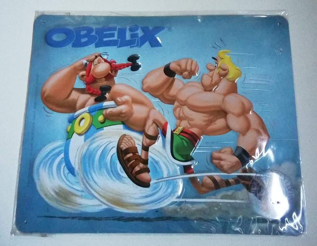 Asterix en Obelix. Blikken wandplaatje, Collections, Enlèvement ou Envoi, Astérix et Obélix, Neuf, Image, Affiche ou Autocollant