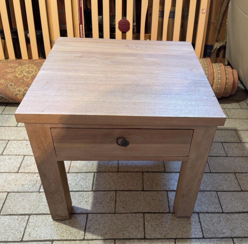 Klein teak tafeltje, bijzettafeltje, klein prijsje, Ophalen, Gebruikt, Hout