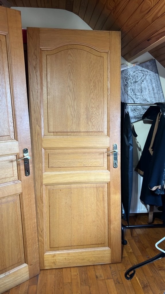 Porte intérieur chêne clair, Bricolage & Construction, 75 à 150 cm, Enlèvement, Utilisé, Vitre comprise