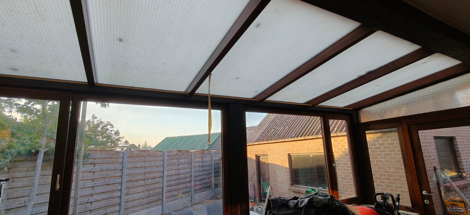 Veranda 5 op 1m80, Tuin en Terras, Ophalen, Gebruikt, Veranda