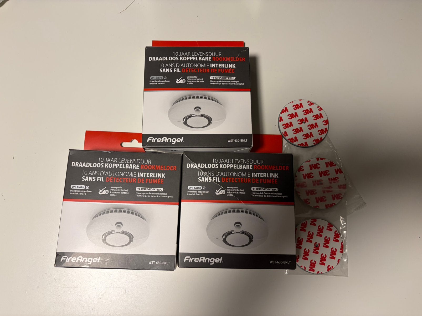 3 détecteurs de fumée connectables sans fil, Bricolage & Construction, Enlèvement ou Envoi, Détecteur, Capteur ou Alarme, Neuf