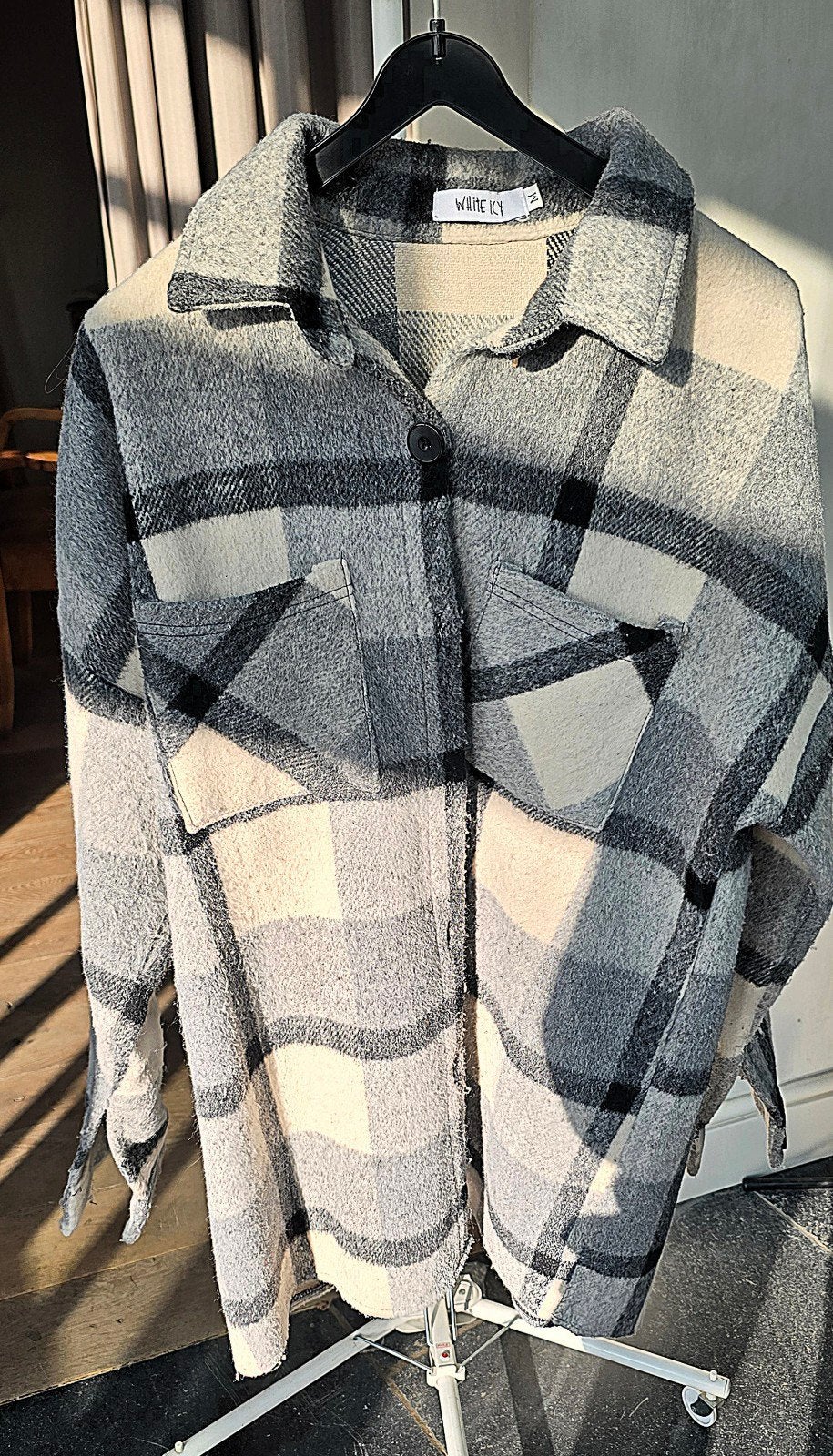 Prachtig Geruit WHITE ICY Overhemdjasje (Shacket) - Maat M, Kleding | Heren, Jassen | Zomer, Maat 48/50 (M), Ophalen of Verzenden