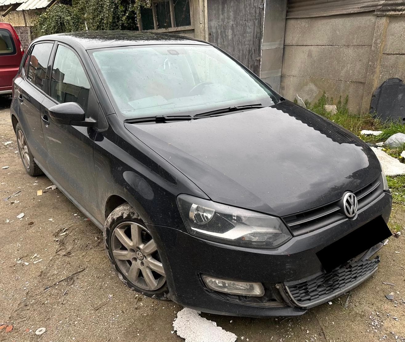 Vw Polo 1.6TDI 2011 Euro5 200.000 km climat 2 sleutelwielen, Voorwielaandrijving, Euro 5, Stof, Zwart