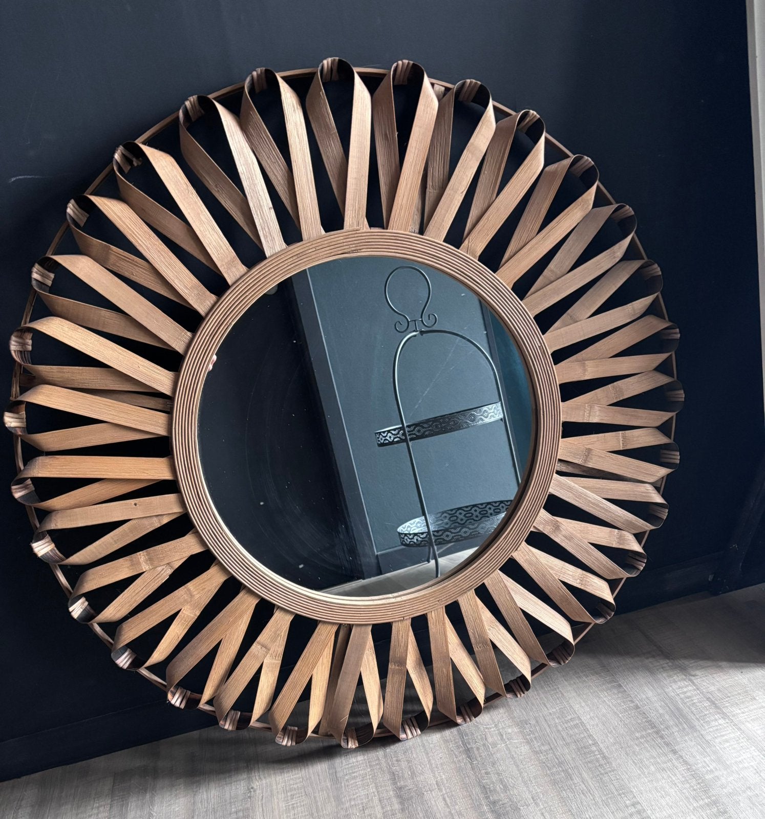 Miroir, Maison & Meubles, Moins de 100 cm, Rond, Comme neuf, Enlèvement