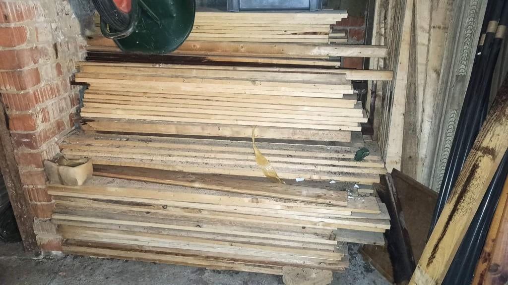 Planken, Doe-het-zelf en Bouw, Ophalen, Gebruikt, Grenen, Plank