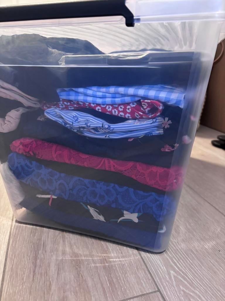 Doos vol zwangerschapskledij 38, Kleding | Dames, Zwangerschapskleding, Ophalen, Zo goed als nieuw, Maat 38/40 (M)