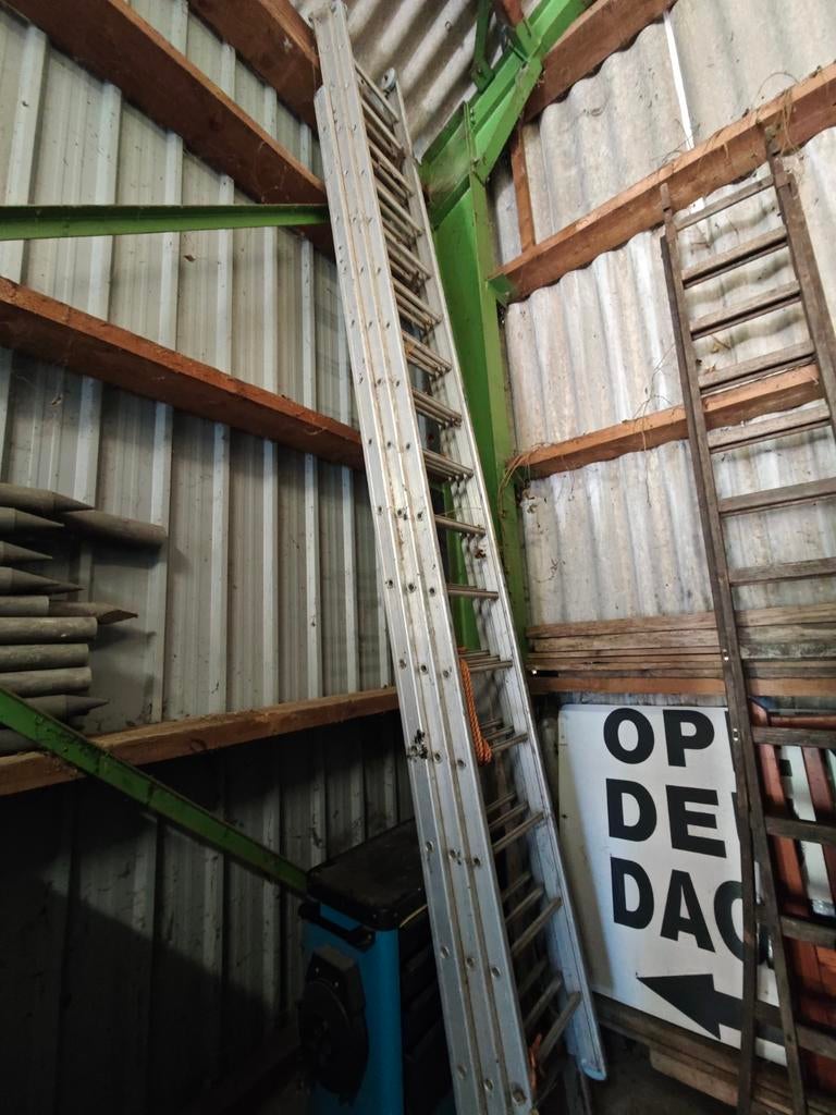 Aluminium Ladder 3 delen x 4m, Ophalen, Ladder