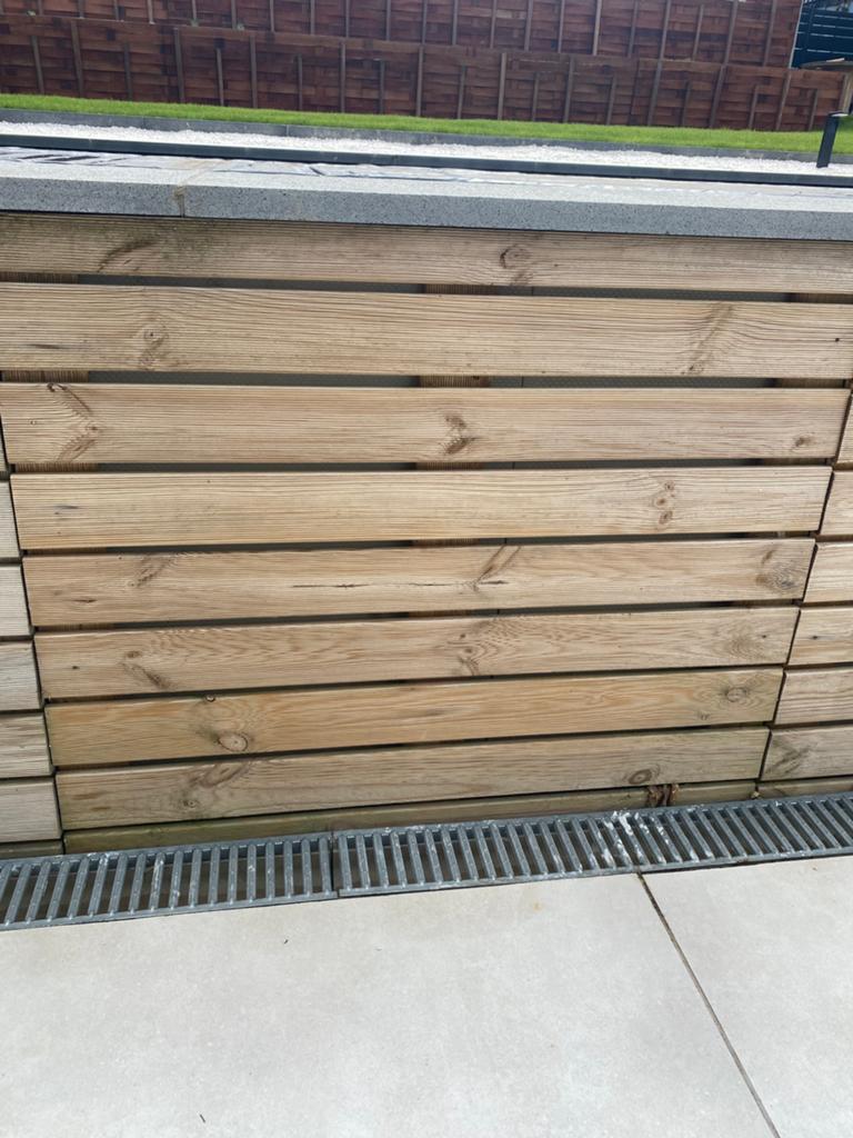 Dalles de terrasse en pin, Ophalen, Gebruikt, Hout