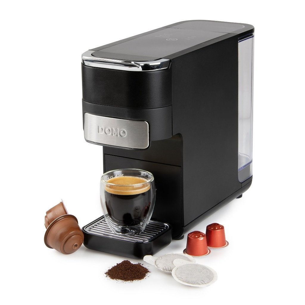 MACHINE EXPRESSO 4 EN 1 DOMO DO748K, Elektronische apparatuur, Koffiezetapparaten, Nieuw, Gemalen koffie, Koffiepads en cups, Espresso apparaat