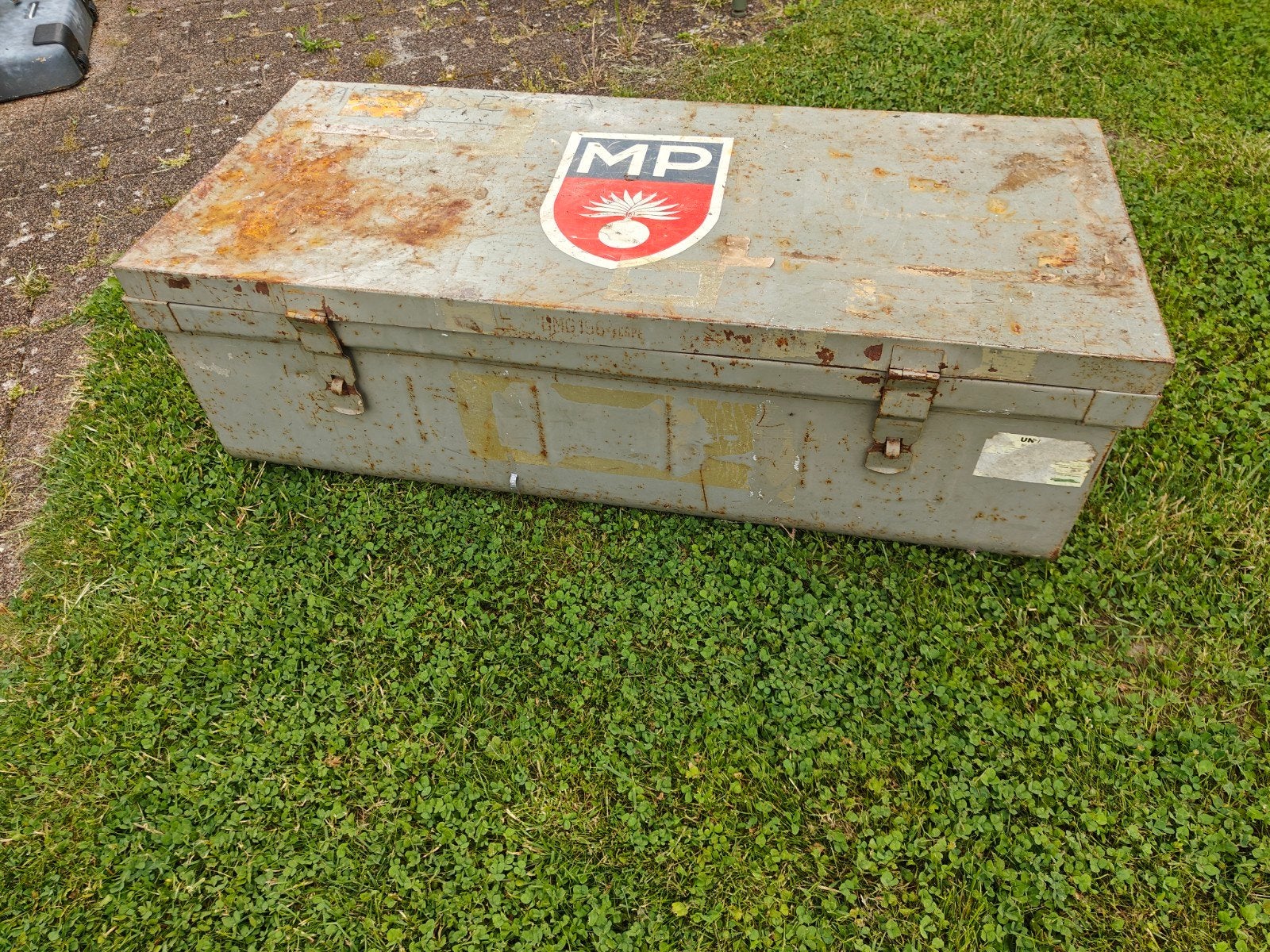 Grote metalen legerkist, vintage 1964, Ophalen