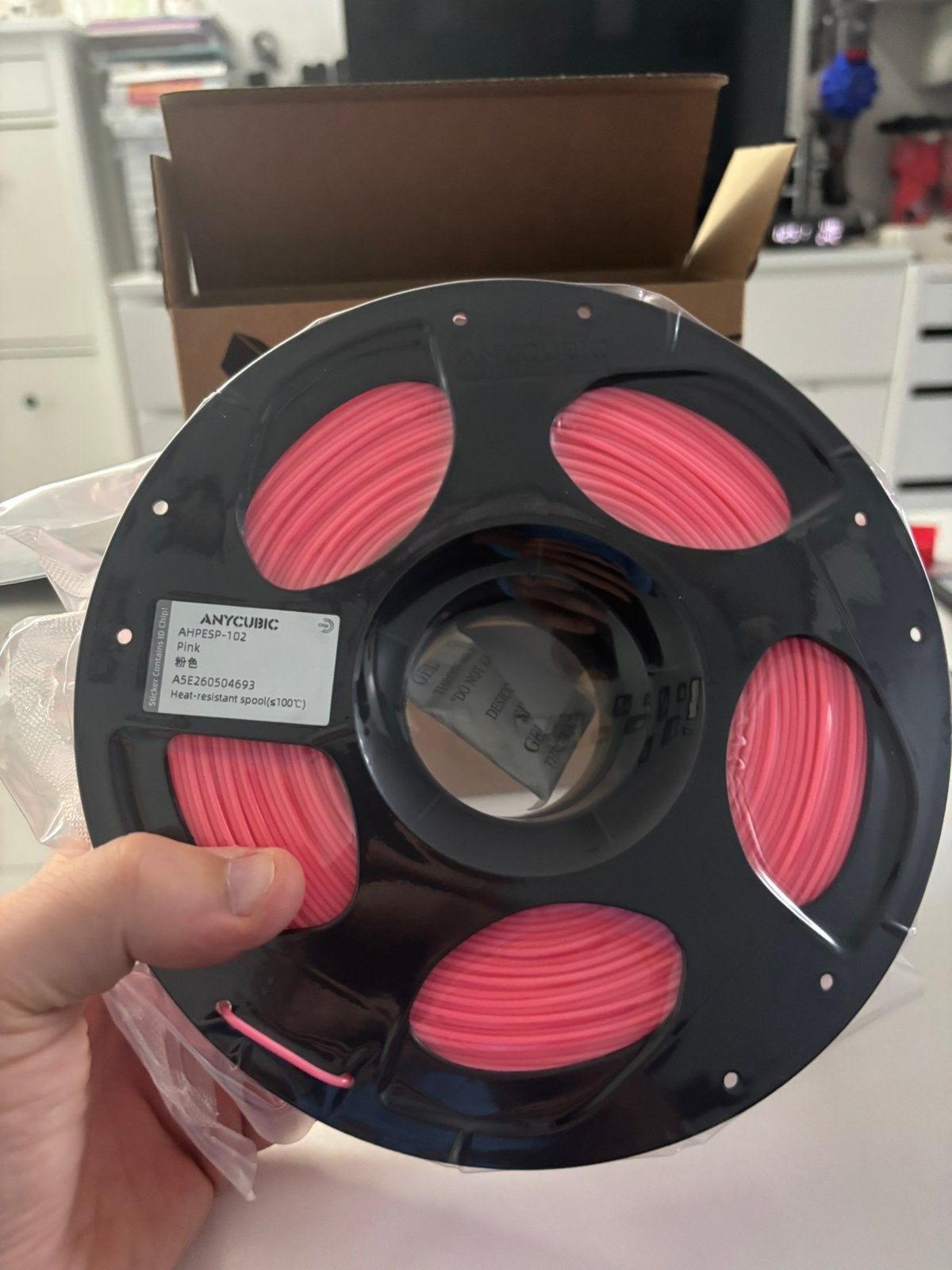Bobine Filament PETG Rose Anycubic, Informatique & Logiciels, 3D Fournitures d'imprimante, Enlèvement ou Envoi, Comme neuf
