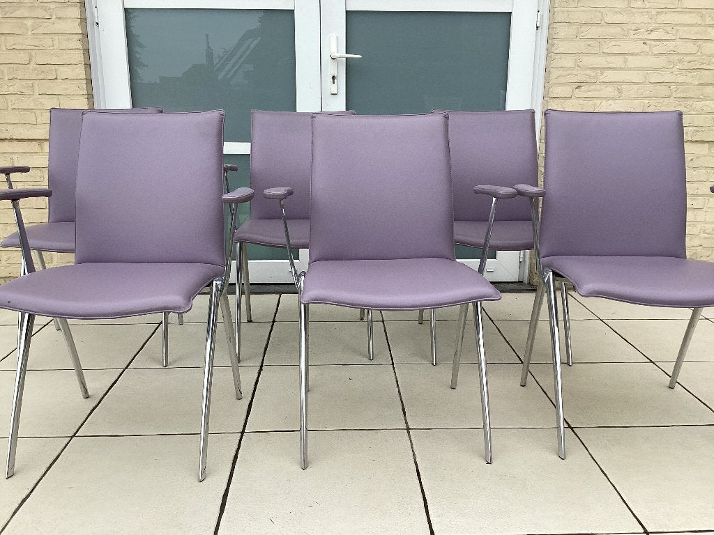 Luxe Leolux stoelen model Natello(6 stuks)ZGAN, Ophalen, Zo goed als nieuw, Leer, Sede knoll rolf benz artifort