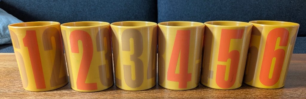 Lot 6 gobelets vintage Guzzini Italie années 70, Enlèvement