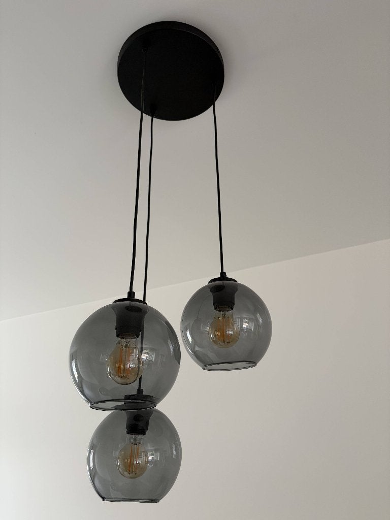 Hanglamp Cubus, 3-lamps, grafiet, Enlèvement, Neuf, E27 (grand)