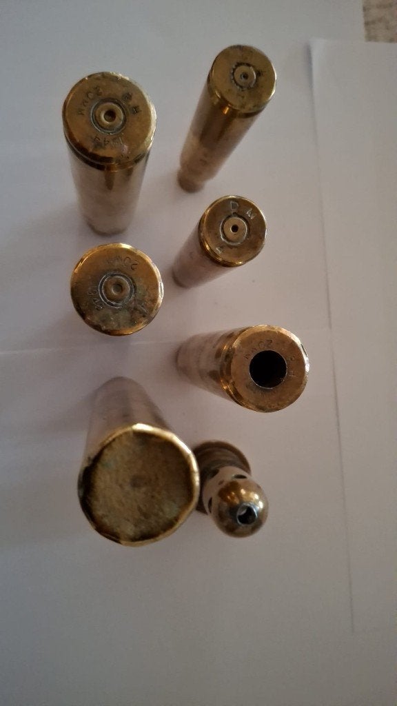 Set WW1 Trench Art Vazen (3e Jagers) + Lot WO2 Hulzen, Ophalen of Verzenden
