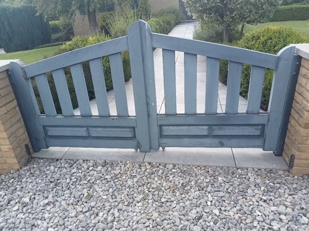 A vendre portail 2 battants en bois., Enlèvement, Utilisé, Bois, Autres types