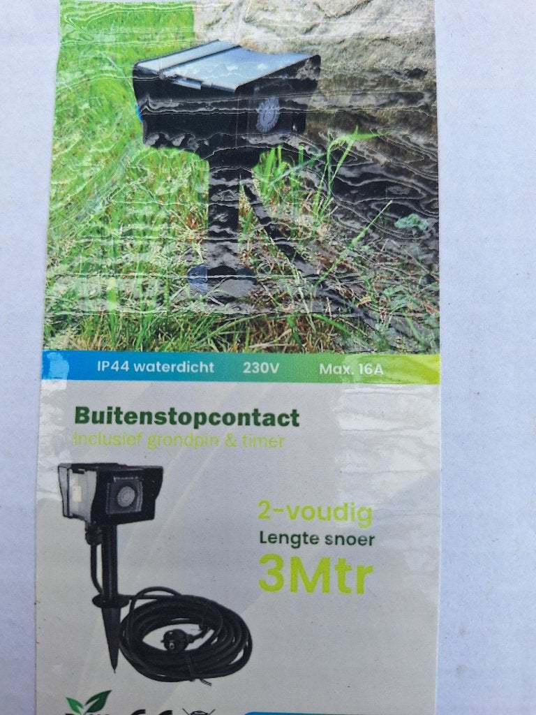 4 Buitenstopcontacten  met timer, Ophalen, Nieuw