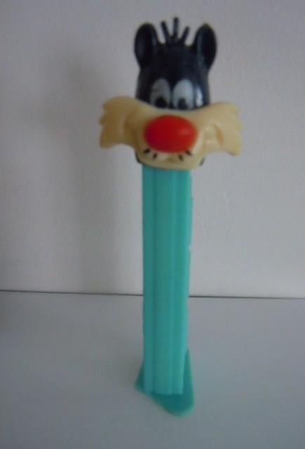 Distributeur PEZ Sylvester 1978 Tête bleu foncé, Enlèvement ou Envoi, Utilisé
