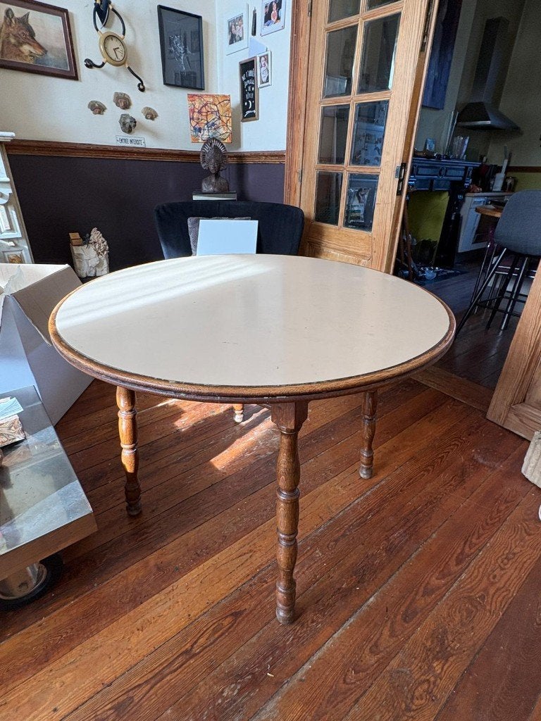 Antieke eettafel, Huis en Inrichting, Ophalen, Vier personen, Eikenhout